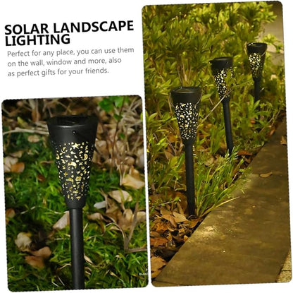 Solar Yard Lights Outdoor Waterproof Solar Pathway Lights Warm White Lawn Garden Lighting for Patio and Home Decor