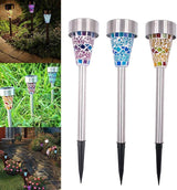 Uonlytech Solar Lawn Lamp, Solar Power Stainless Steel Mosaic Lawn Lamp, Solar Garden Lights - Outdoor Path Light | Lumora