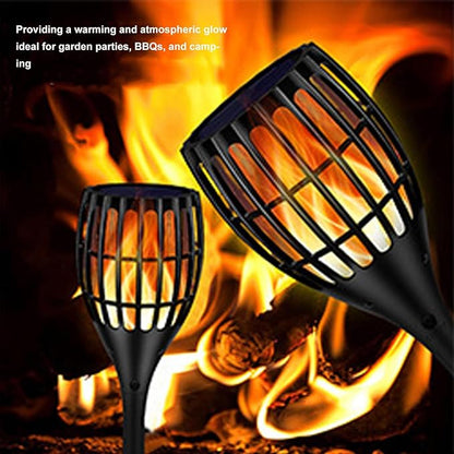 flexman Solar Torch Lights, Warm Yellow Waterproof Solar Powered Flame Torches Outdoor Lights, Outdoor Solar Lights for Lawn, Garden, Flower Pots, Benches, Pathways