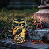 Crow Pumpkin Garden Decor Solar Light Outdoor Stake Patio Yard Lawn Porch Pathway Grave Solar Lights for Cemetery | Lumora