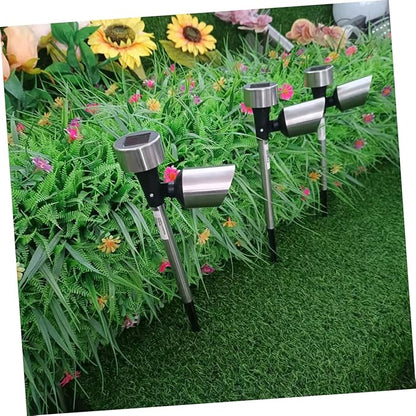 DOITOOL 2pcs Solar Pathway Lights Led Garden Stake Lights for Outdoor Use Energy-Saving Solar Powered Lawn Lighting for Walkways and Gardens