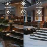 Outdoor Step Lights,High Voltage 120V 110V,3W LED Deck Light Wire,Warm White 3000K,Aluminum Housing,Surface Mount | Lumora