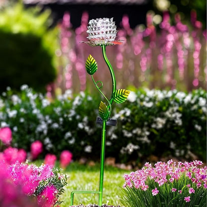 Metal Flower Solar Pathway Lights – Garden Landscape Lighting, Outdoor Yard Decor, Perfect Gifts for Women, Moms & Friends