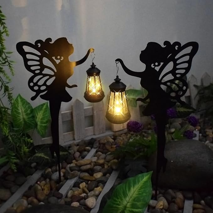 Garden Sticks – Solar Powered Lantern Figurines, Decoration for Garden, Back, Patio, Path, Lawn, Outdoor Decoration and Christmas