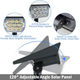 T-SUNUS 20 LED Solar Spotlights, IP65 Waterproof 2-in-1 Outdoor Solar Landscape Light for Yard Garden Driveway | Lumora