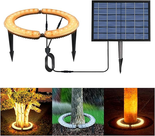 Solar Light Up Palm Tree Outdoor,Warm Light Super Bright 32 LED 5 V 12000mAh Landscape Spotlights for Big Tree&Palm | Lumora