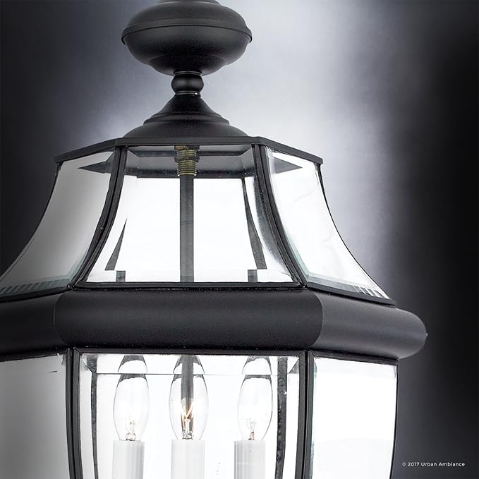 Urban Ambiance Luxury Colonial Outdoor Post Light, Large Size: 23" H x 12.5" W, with Tudor Style Elements | Lumora