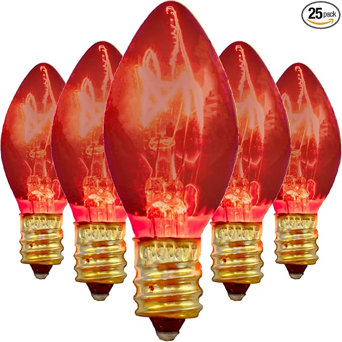 EST. LEE DISPLAY L D 1902 Indoor ＆ Outdoor String Light C7 Ceramic Christmas Steady Replacement Bulbs Halloween | Lumora
