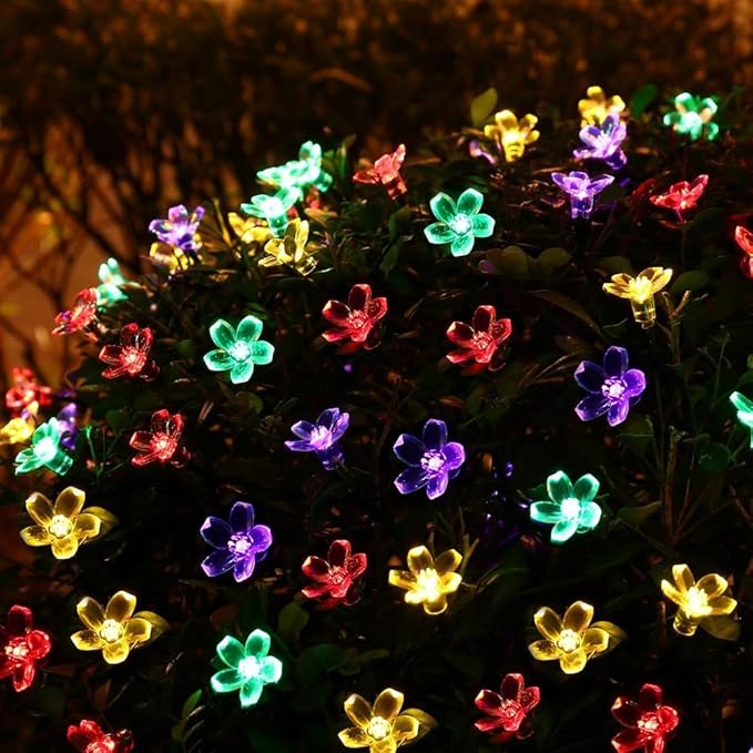 FULLBELL Easter Fairy Lights Flower String Lights 100LED 8 Flash Modes Cherry Blossom - Decorative Outdoor Light | Lumora