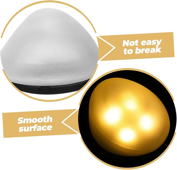 Solar Pebble Shape Garden Light Outdoor Decorative Lamp for Backyard Warm Light Solar Led
