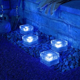 Solar Ice Glass Light,2 Packs Solar Powered Garden Lights, Waterproof IP68 Outdoor Table & Path Lights, Decorative | Lumora