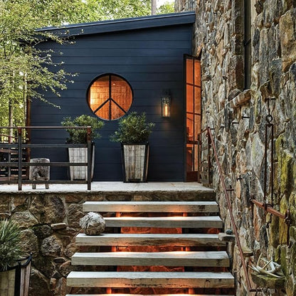 Hinkley Porter 2804OZ Medium Outdoor Wall Mount Lantern - Durable Aluminum Industrial + Arts and Crafts Style - Oil Rubbed Bronze