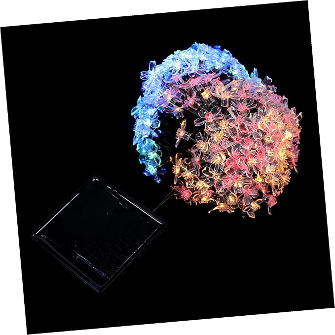 Solar Cherry Blossom String Lights LED Outdoor Garden Flower Shape Solar-Powered Decorative Patio String Lamp with | Lumora