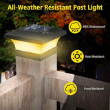 T-SUN 4X4 Post Solar Lights, Outdoor Waterproof Solar Post Cap Lights for 4X4 Wooden Posts, Deck, Fence, Garden | Lumora