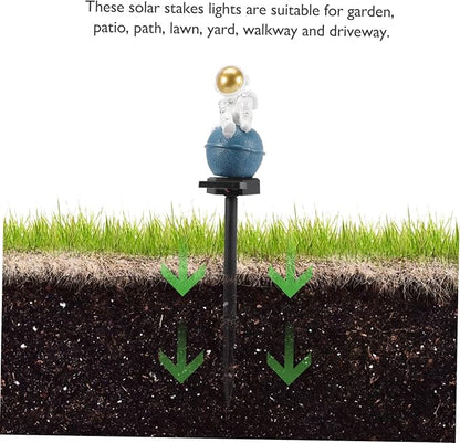 SUPVOX Solar Ground Lamp Easy Install Dusk to Dawn Garden Outdoor Astronaut Decor