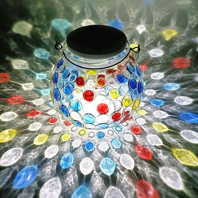 Garden Solar Lights Multi-Color Changing LED Flower Stake Light Decorative Landscape Lawn Yard Outdoor Lights Lamp Body Diameter 15mm/6inch Height 14cm/5.5inch