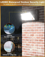 ledmo LED Wall Pack Light Size Update Dusk to Dawn Lighting 120W Outdoor Security Flood Lighting 5000K Commercial | Lumora