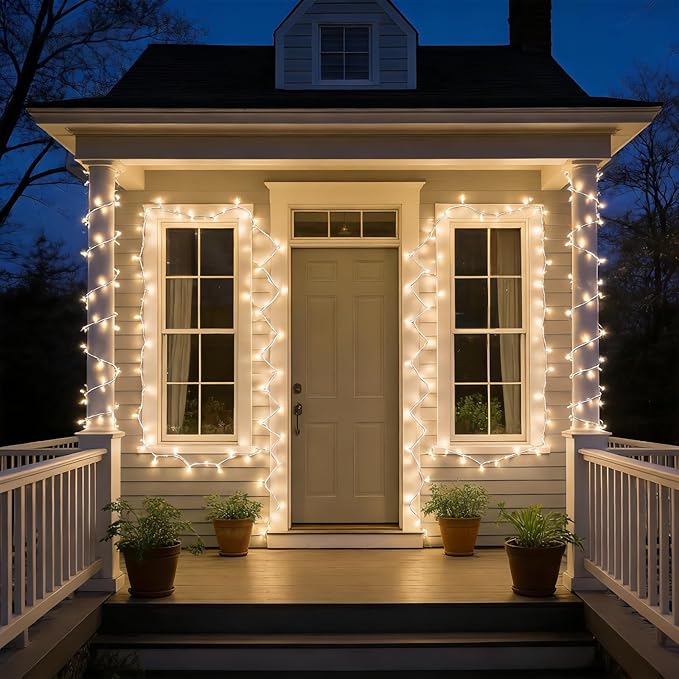 150 Warm Clear Christmas Lights, UL List and Commercial Grade White Wire String Lights 50 FT, for Indoor Outdoor | Lumora