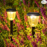 Solar Pathway Lights Outdoor, Solar Lights Waterproof, Taller Pathway Light with Larger Panel, Auto On/Off Up to 10 | Lumora