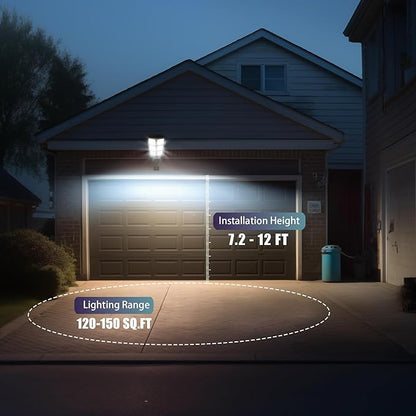 Solar Lights Outdoor, Waterproof LED Solar Powered Security Flood Light,Motion Sensor Solar Street Light with Remote Control for Garage,Yard,Parking Lot etc (4 Pack)