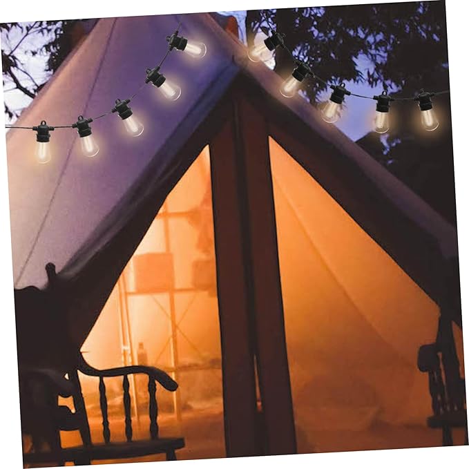 Veemoon 15m Outdoor Led String Lights Bulbs for Camping Garden Parties Christmas Decorations and More Us