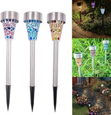 Uonlytech Solar Lawn Lamp, Solar Power Stainless Steel Mosaic Lawn Lamp, Solar Garden Lights - Outdoor Path Light | Lumora