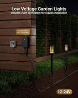 Sunco 6 Pack Low Voltage Garden Pathway Lights, LED Landscape Pathway Lighting, 1.5W, 50 LM, 3000K Warm White, Wet | Lumora