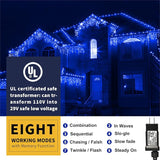 XTF2015 105ft 300 LED Christmas String Lights, End to End Plug 8 Modes Christmas Lights UL Certified Outdoor Indoor | Lumora
