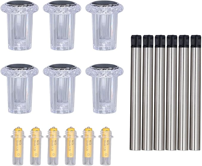 Yosoo Solar Stake Lights Colorful Ground Inserted Solar Pathway Light for Patio Lawn Yard Outdoor 6 Pack Outdoor Solar Light Solar Pathway Light Solar Walkway Light Garden Solar Outdoor