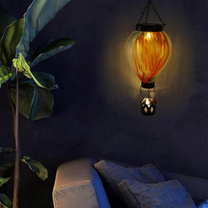 Solar Hot Balloon - Outdoor Garden Pathway Light, Decorative Landscape Lamp with Auto Dusk Dawn Sensor, Waterproof Garden Stake Light with Warm Glow Design, Porch Decor for Backyard Fence