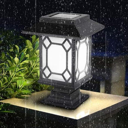 Uonlytech 2pcs Solar Garden Lights Elegant Outdoor Lawn Lamps for Pathway Driveway Full Solar Powered Landscape Pillar Light for Pool and Garden Decor White