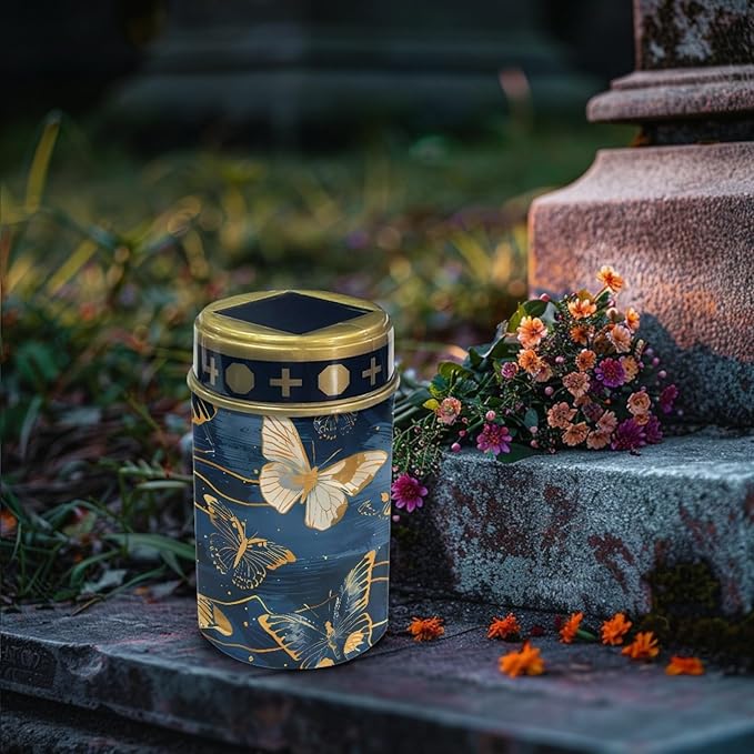 Cemetery Lights Transparent Butterfly for Outdoor Solar Cemetery Light Dustproof Grave Stake Lamp Remembrance Gifts Garden Deco