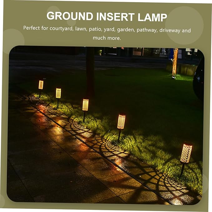 YARNOW Solar Garden Landscape Lamp Creative Iron Chrysanthemum Design Lightweight Led Solar Pathway Light for Outdoor Decoration Automatic Charging Night Illumination Orange