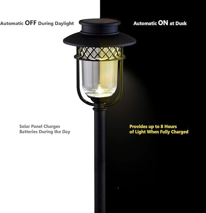 Classy Caps GL1101 High-Performance Solar Landscape Light, Black - 2 Pack – Outdoor LED Pathway Lighting for Yard, Garden, and Patio
