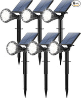 Solar Lights Outdoor Waterproof 180° Adjustable Landscape Spot Lights for Yard 4 Lighting Modes Solar Powered | Lumora
