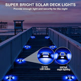 Solar Deck Lights Driveway Dock Lights- 8 Packs Waterproof 1200mAh Solar Powered Outdoor LED Aluminum Dock Lighting | Lumora