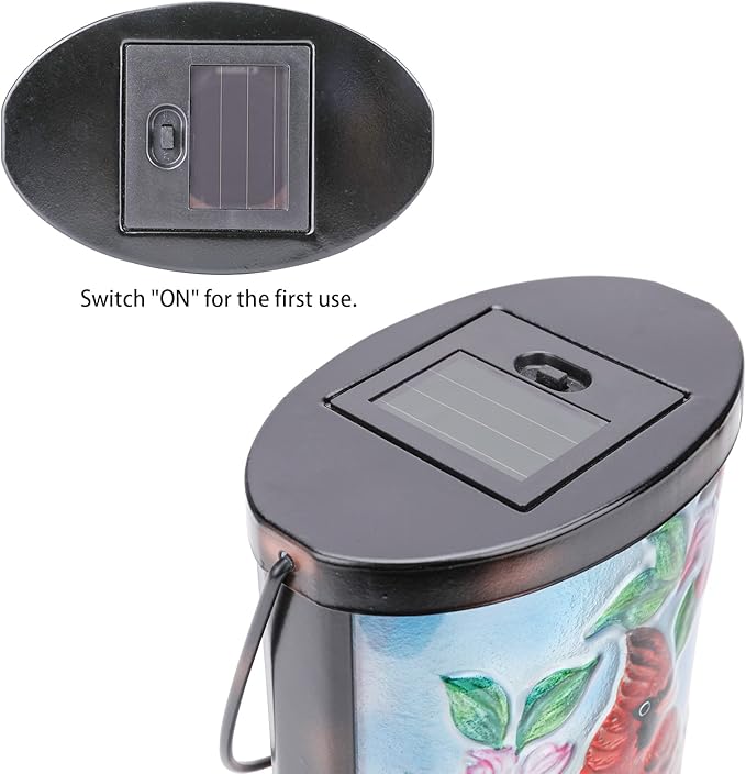 Hanging Solar Lantern Outdoor Bluebird Waterproof LED Cardinal Light Decorative Tabletop Lamp for Patio Garden Yard | Lumora