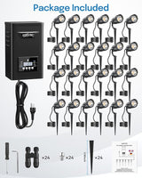 HIBOITEC 12W Low Voltage Landscape Lighting with 400W Transformer Photocell Sensor and Timer Connectors Spotlights | Lumora