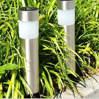 Solar Lawn Lights Stainless Steel Path Lights Outdoor Solar Garden Landscape Lamps for Yard Lighting