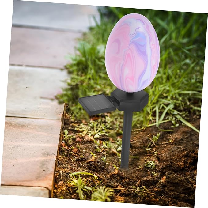 Toyvian Solar Easter Stake Lights Led Garden Decor for Outdoor Patios Yards and Pathways Design for Festive Decoration
