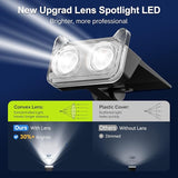 LETMY Solar Spot Lights Outdoor Waterproof with Bigger LED, Auto ON/Off 135°Adjustable Solar Lights Outdoor, 2-in-1 | Lumora