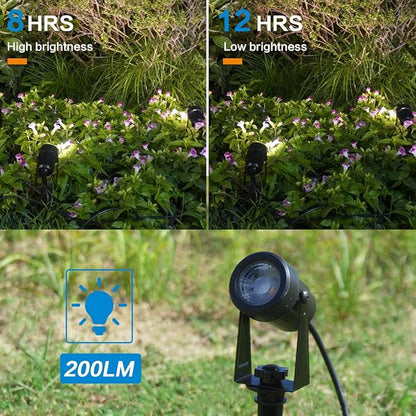 Solar Powered Landscape Spotlights, 4-Pack with Remote Control, Black, IP65 Waterproof, 270° Adjustable Head, RGBW, 150LM, 3000K, Outdoor Garden Path Lights with 3W Solar Panel