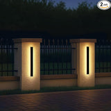 2 Pack 24 Inch Long Outdoor Modern Led Wall Lights, 3000k Black Modern Wall Sconce, Waterproof Ip65 Long Wall Light | Lumora