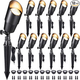 Gardenreet LED Spot Light Outdoor - Die-Cast Brass 12V Uplighting Waterproof, Low Voltage Landscape Lights Metal | Lumora