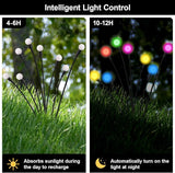 Swaying Solar Lights for Outside, 8 Mode RGB Color Changing Firefly Outdoor Waterproof, Swaying Solar Garden Lights | Lumora