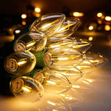 Vintage C9 Christmas Lights Outdoor, 150 Feet C9 String Lights with 150 LED C9 Plastic Bulbs, Waterproof | Lumora