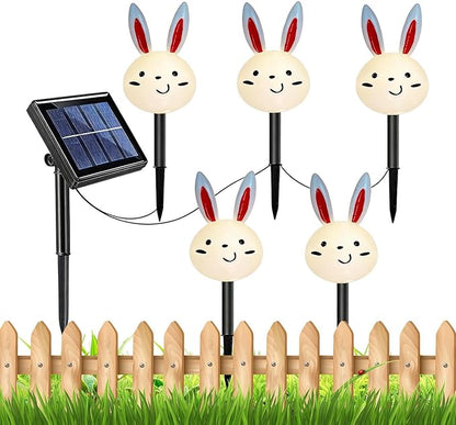 Easter Solar Lights,Easter Carrot Rabbit Garden Lighting Decor - Outside Lawn Lights - for Garden Yard Patio Porch Lawn Walkway Courtyard Landscaping