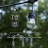 LUXRITE 48FT LED RGBW Outdoor String Lights, Remote Control Color Changing Cafe Lights, Commercial Grade | Lumora