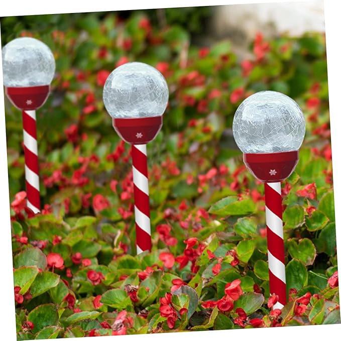 jojofuny 2pcs Led Solar Lawn Light Crack Ball Landscape Lamp Outdoor Solar Ground Lights Powered for Garden Landscape Lamp