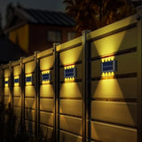 8 Pack Solar Wall Lights for Outside 3000K Warm Solar Fence Lights Up and Down Autumn LED Outdoor Decorative | Lumora